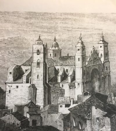 4. Torre gótica Santa María. Grabado antiguo