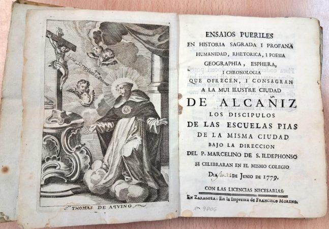 Grabado Santo Tomás de Aquino, 1779