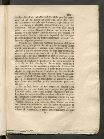 Historia de la Orden, 1819