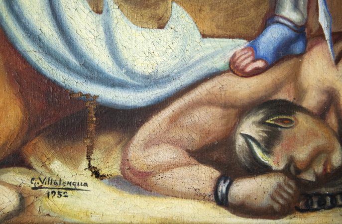Firma en San Miguel Arcángel. Gregorio Villalengua, 1952